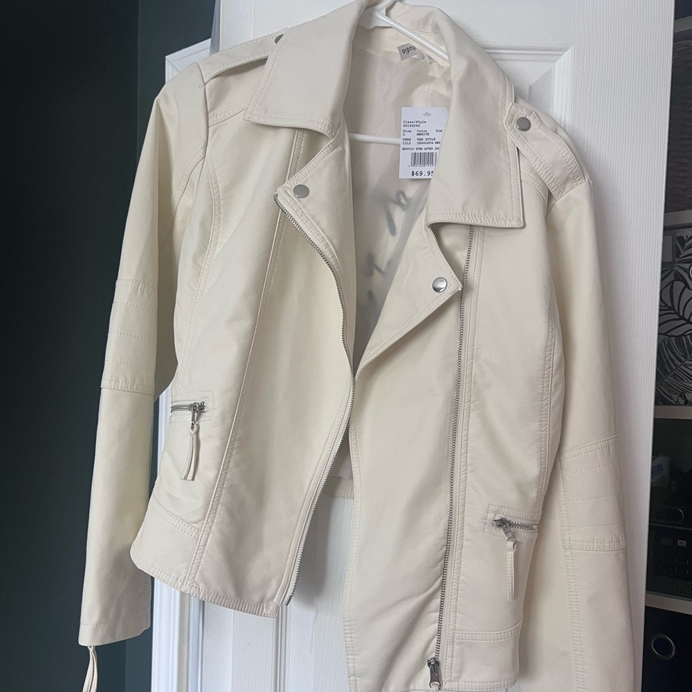 DB Studio | Ivory Leather Jacket “Happily Ever After “